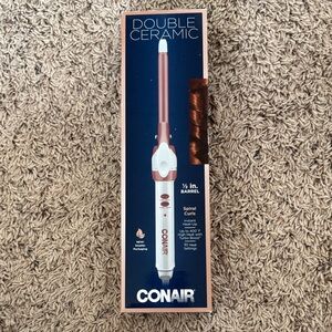Conair Double Ceramic Curling Iron - Rose Gold and White